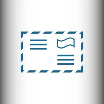 Letter envelope icon stock vector illustration flat design Stock Illustration