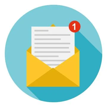 Letter in the envelope Stock Illustration