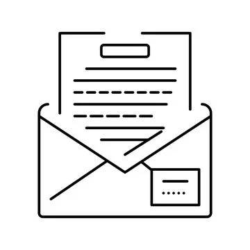 Letter envelope line icon vector illustration Stockillustratie