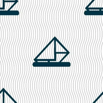 Letter, envelope, mail icon sign. Seamless pattern with geometric texture. Ve イラスト素材