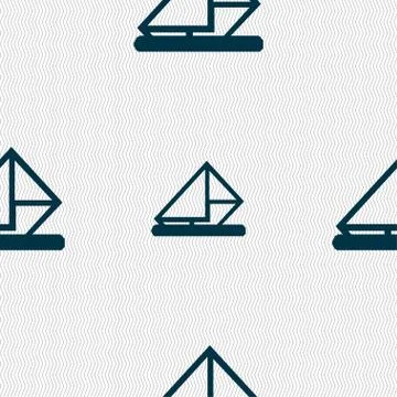 Letter, envelope, mail icon sign. Seamless pattern with geometric texture. Ve 스톡 일러스트