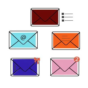 Letter envelope with paper document vector illustration Stock Illustration