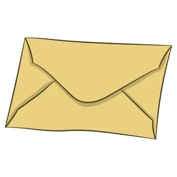 Letter in envelope. vector illustration. Drawing by hand. Stock Illustration