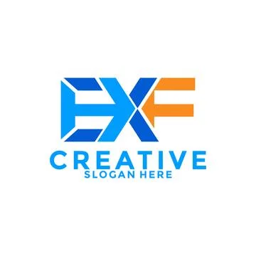 Letter EXF initial Modern and strong With Arrow logo design, Initial Letter.. Stock Illustration