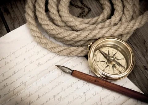 Letter from the explorer Stock Photos