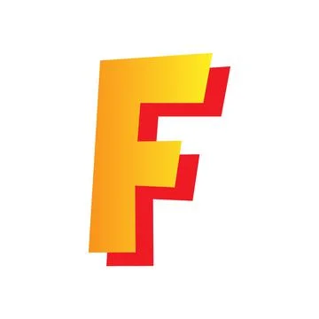 Letter f, comic style typeface with transparent background Stock Illustration