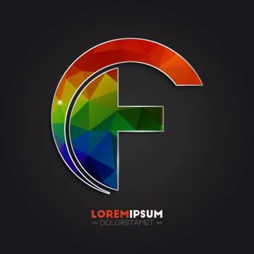 Letter F logo design Stock Illustration