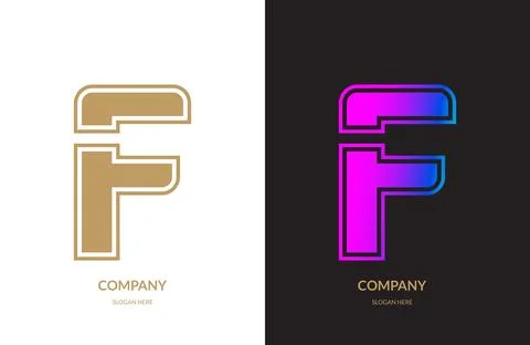 Letter F logo design vector template. Stock Illustration