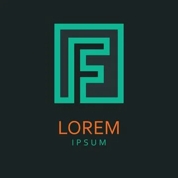 Letter F logo Stock Illustration
