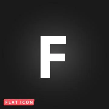Letter F vector flat icon Stock Illustration