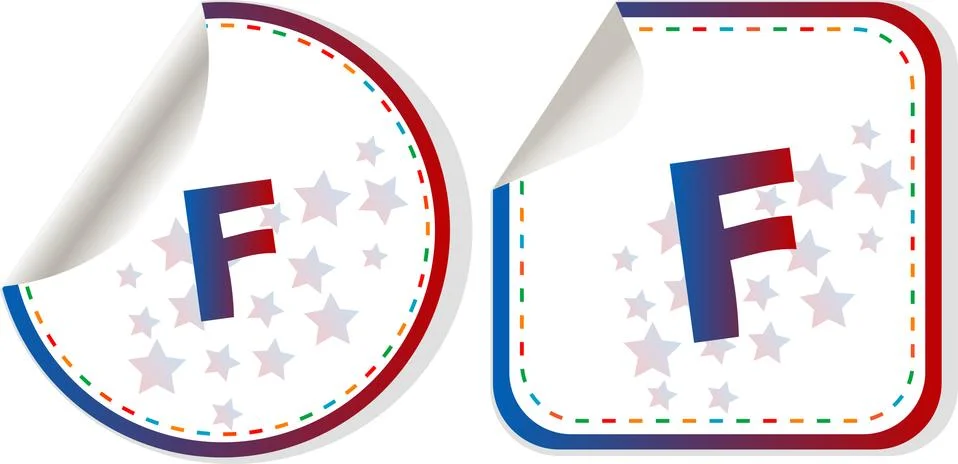 Letter F in the web button. web icon logo design template elements イラスト素材