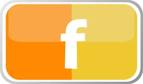 Letter F in the web button. web icon logo design template elements Illustrazione stock