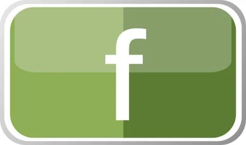 Letter F in the web button. web icon logo design template elements Stock Illustration