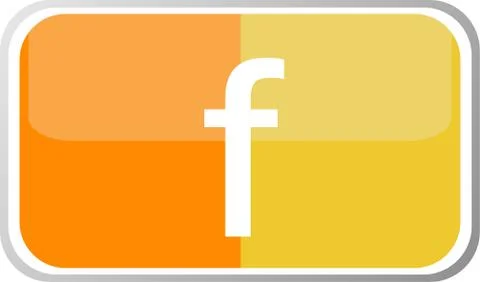 Letter F in the web button. web icon logo design template elements Illustrazione stock