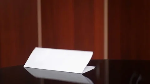 Letter falls on the table Vídeo Stock 35121652