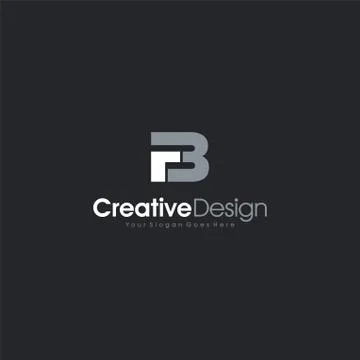 Letter FB logo design. Creative,Premium Minimal emblem design template. Graph Stock Illustration