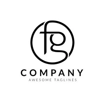 Letter fg logo vector Stock Illustration