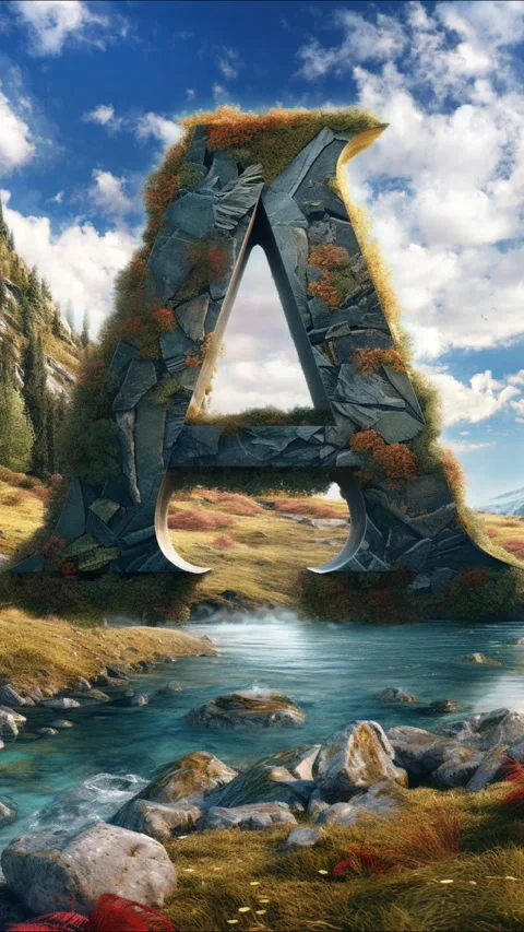 The Letter A In A Field Stock Footage 240862970