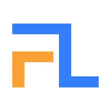 Letter FL Monogram Symbol Vector Stock Illustration