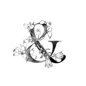 Letter with flowers Stock Illustration