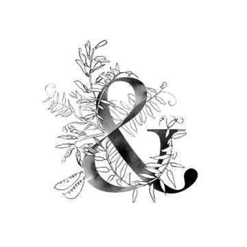 Letter with flowers Stock Illustration
