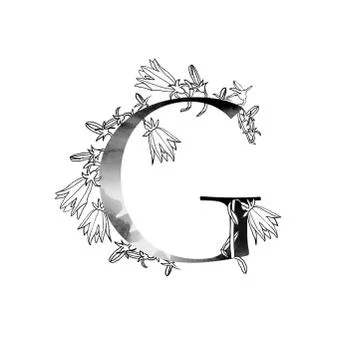 Letter with flowers Stock Illustration