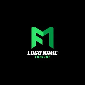 Letter FM logo design vector Illustrazione stock