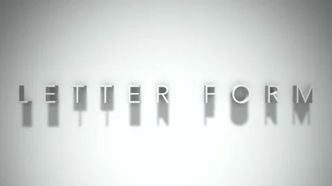 Letter form 3D title animation with shadows on a white background Stock Footage 297796606