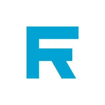 Letter fr simple geometric logo vector Stock Illustration
