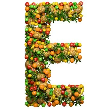Letter of fruit Illustrazione stock