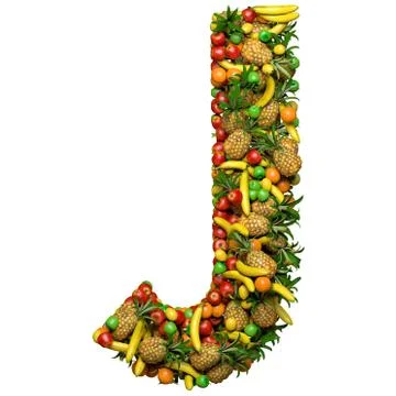 Letter of fruit Stock Illustration