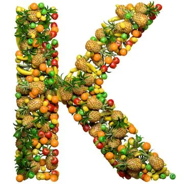 Letter of fruit Illustrazione stock