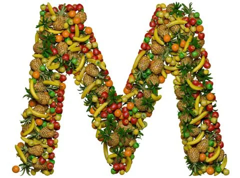 Letter of fruit Illustrazione stock