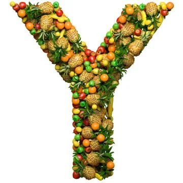 Letter of fruit Illustrazione stock