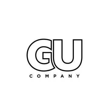 Letter G and U, GU logo design template. Minimal monogram initial based log.. Stock Illustration