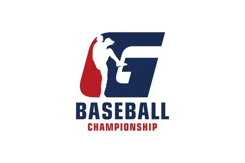 Letter G with Baseball Logo Design. Vector Design Template Elements for Spo.. Illustrazione stock