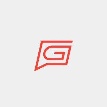 Letter G Chat Logo Template Vector Design Stock Illustration