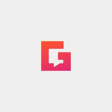 Letter G Chat Logo Template Vector Design Stock Illustration