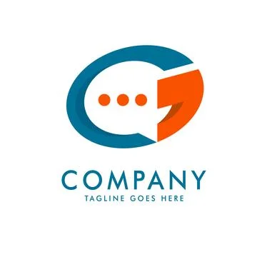 Letter G Chat Logo Template Vector Design, bubble speech isolated letter G Stock Illustration