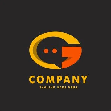 Letter G Chat Logo Template Vector Design, bubble speech isolated letter G .. Stock Illustration