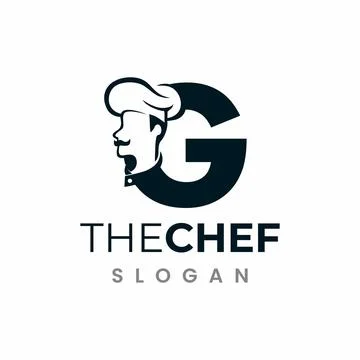 Letter G Chef Logo , Initial Restaurant Cook Vector Design Stock Illustration