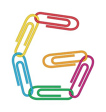 Letter g with clips イラスト素材