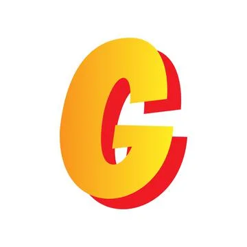 Letter g, comic style typeface with transparent background Stock Illustration