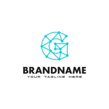 Letter G dot network connection logo Design Template Stock Illustration