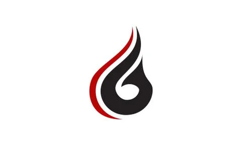 Letter G Fire Modern Stock Illustration