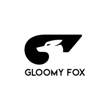 Letter G Fox logo. fox or wolf head silhouette logo Stock Illustration