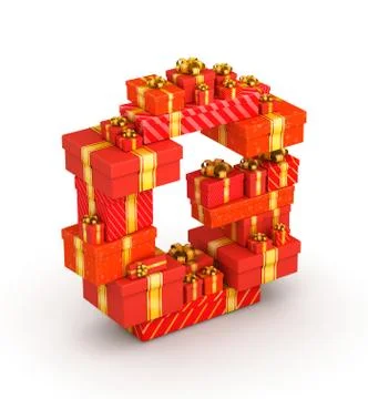 Letter G from gifts Illustrazione stock