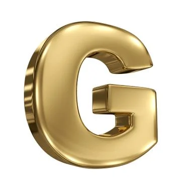 Letter g from gold solid alphabet Illustrazione stock