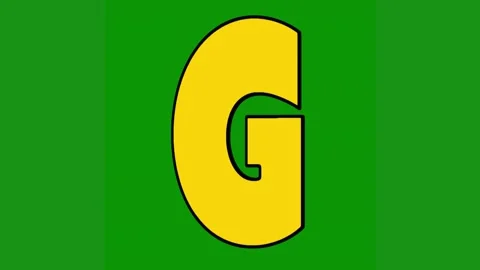 The letter g green background screen green screen animated chromakey background Stock Footage 314064910