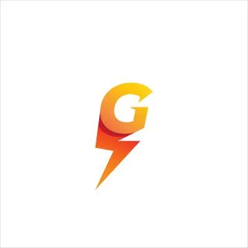 Letter G Initial Logo Design Template Isolated On White Background.  Alphab.. Stock Illustration